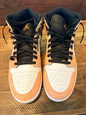 Nike Men’s Sneakers - White & Orange Suede